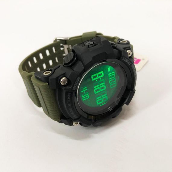 Часы наручные мужские SKMEI 1384AG ARMY GREEN, часы тактические противоударные. Цвет: зеленый | Зображення 7