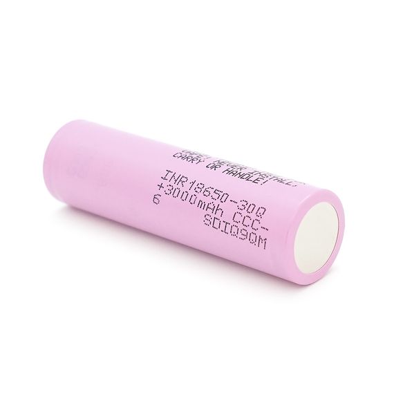 Аккумулятор Li-Ion 18650 Samsung INR18650-30Q, 3000mAh, 15A, 4.2/3.6/2.5V, PINK | Зображення 2