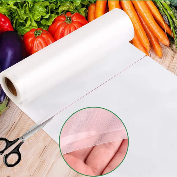Пакеты для вакууматора рифленые в рулоне 28x1500 см гофрированные для вакуумного упаковщика | Зображення 4