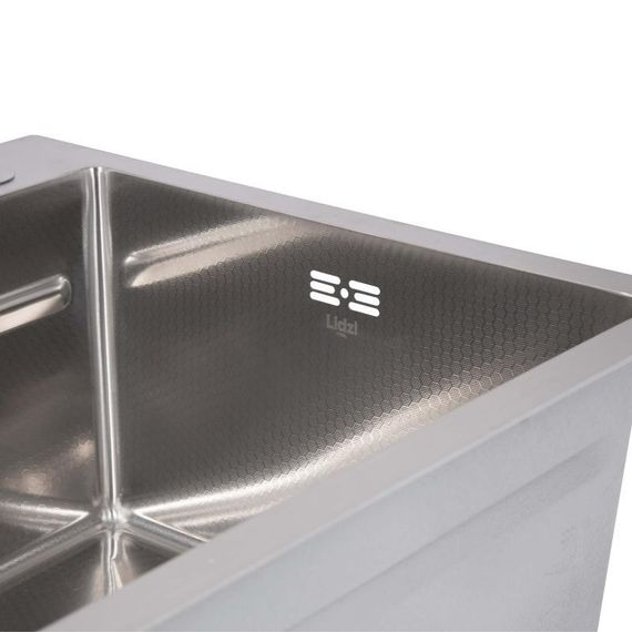 Lidz Handmade H7545 Мийка для кухні інтегрована Decor Honeycomb 3,0/1,0 мм LDH7545DEC48372 | Зображення 6