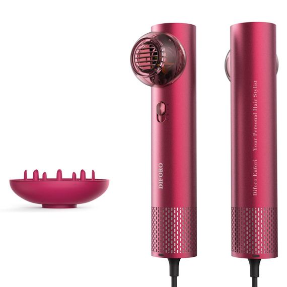 Професійний стайлер для волосся 5в1 Матовий Червоний XPRO у шкіряному кейсі (46404-_596) | Зображення 5