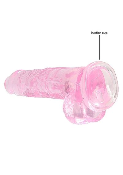 Фалоімітатор Realistic Dildo with Balls Pink 8/20 см Sex Aura | Зображення 3