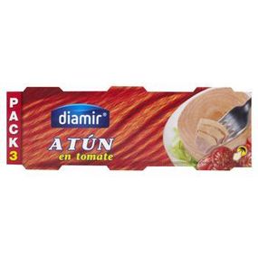 Тунец  цельными кусочками в соусе томатном DIAMIR 240г (3х80г),  Испания, консерва