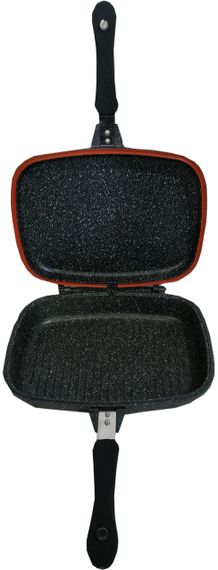 Сковорода гриль для стейков с антипригарным покрытием Zurrichberg ZBP-7103 двухсторонняя сковорода гриль | Зображення 1