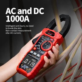 Мультиметр Затискний вимірювач HT208D DC1000В/1000A, AC750В/1000A Digital clamp meter для сонячних панелей