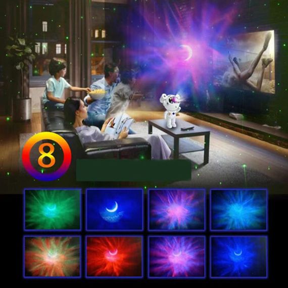 Ночник-проектор звездного неба астронавт , Детский проектор космонавт, Лазерный проектор CT-365 звездное небо | Зображення 1