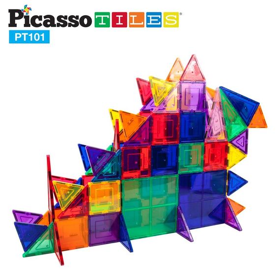 Конструктор магнітний MAGNETIC BUILDING BLOCKS PT101/22402 PICASSO TILES , 101 деталь, в коробці | Зображення 2