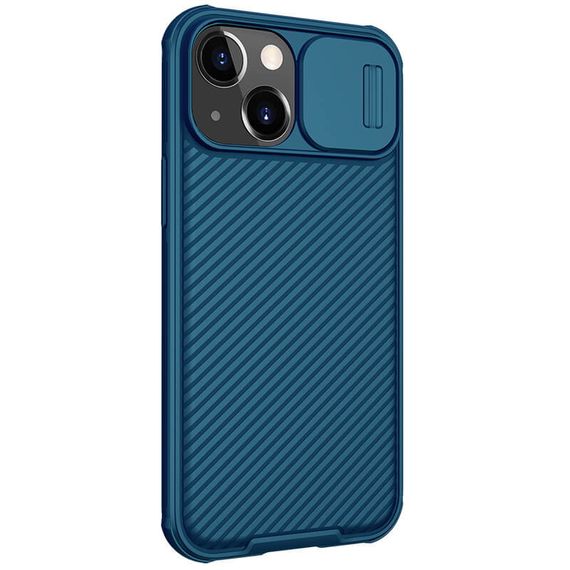Карбонова накладка Nillkin CamShield Pro для Apple iPhone 13 / 14 (6.1") Blue | Зображення 3