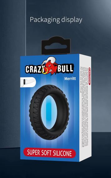 Ерекційне кільце Crazy Bull - Merritt Super Soft Silicone Cock Ring, BI-210244 Sex Aura | Зображення 6
