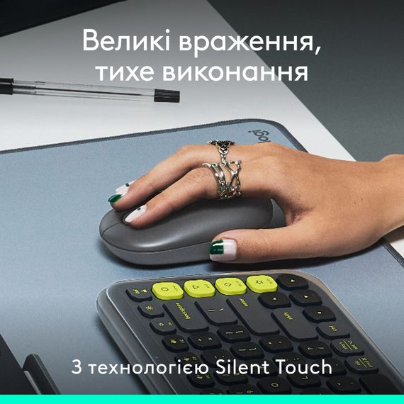 Мишка Logitech POP Mouse With Emoji Bluetooth Graphite (910-007412) | Зображення 4