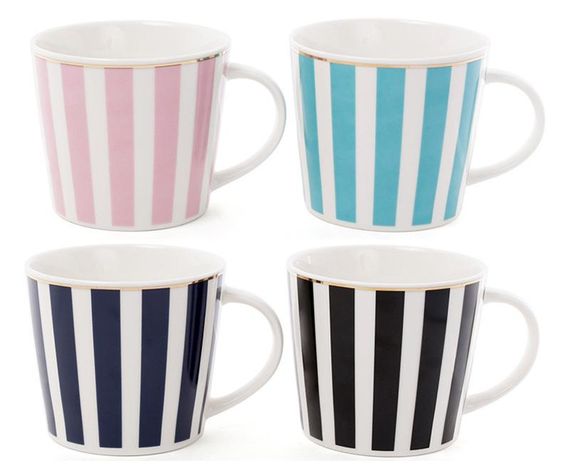 Кружка порцелянова "Ніжні смуги" 400мл