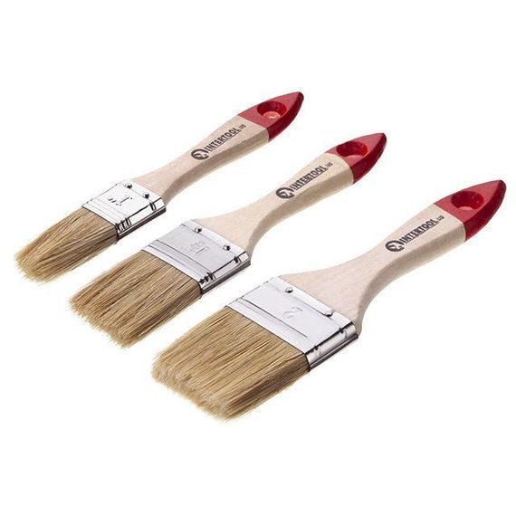 Набір пензлів флейцових 3 од. INTERTOOL KT-1003 | Зображення 1