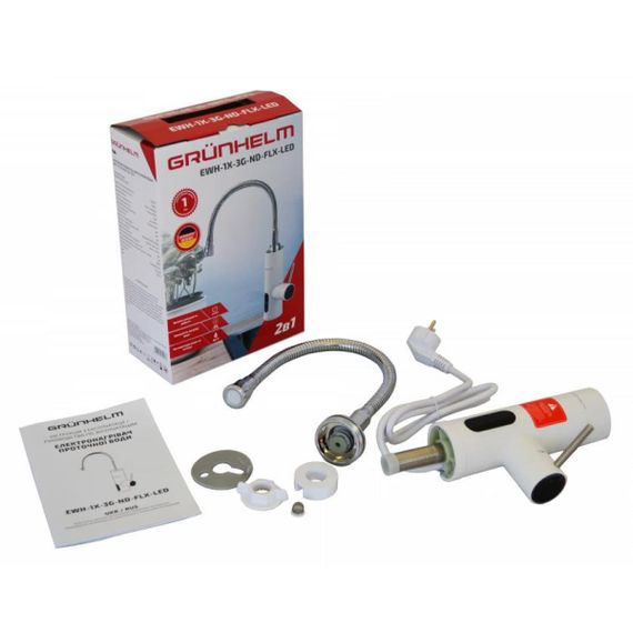 Проточный водонагреватель Grunhelm EWH-1X-3G-ND-FLX-LED | Зображення 2