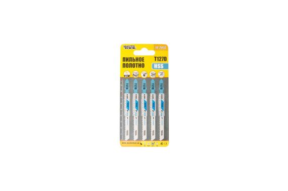Полотно пильное для лобзика Mastertool - T127D 100 мм x 8T, металл (5 шт.) (14-2815)
