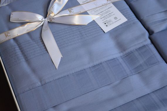 Комплект постільної білизни First Choice Deluxe Satin 200х220 New Trend Dusty Blue | Зображення 3