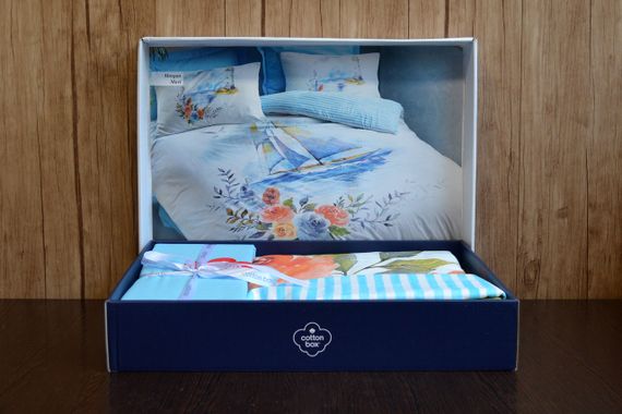 Комплект постельного белья Cotton Box Maritime 160×220 Morgan Mavi | Зображення 2