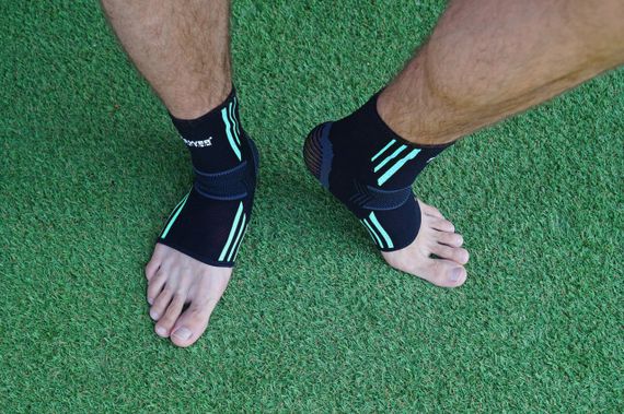 Бандажі на гомілкостоп Power System PS-6022 Ankle Support Evo Black/Blue (2шт.) L | Зображення 7