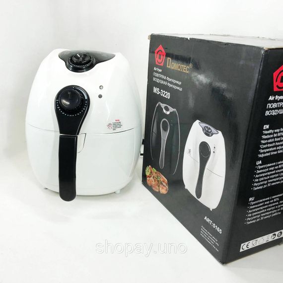 Аерофритниця Мультипіч Аерогриль Domotec MS-3220 1300Вт 4.5л Безмасляна з Таймером White | Зображення 9