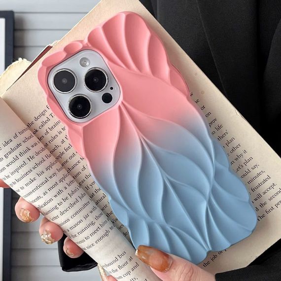 TPU чохол Leaf для Apple iPhone 15 Pro (6.1") Pink / Blue | Зображення 1