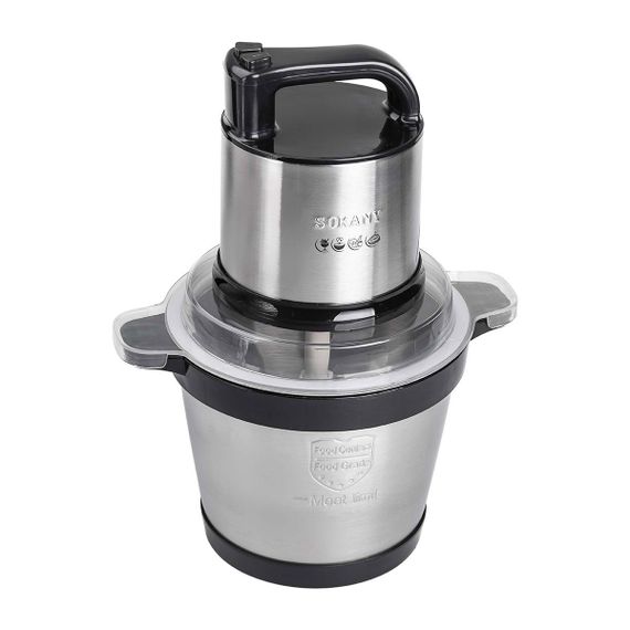 Чоппер измельчитель с чашей 3,5 литра мясорезка 4 лезвия нержавеющая сталь мясорубка Sokany SK-7028 | Зображення 1