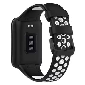 Силиконовый ремешок Primo Perfor Classic для фитнес браслета Xiaomi Smart Band 7 Pro - Black-White