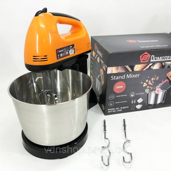 Миксер для производства теста для блинчиков Domotec R6637O 250 W Бытовой миксер кухни TV-36 | Зображення 5