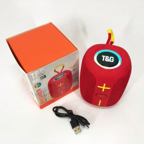Портативная Bluetooth колонка TG658 8W с RGB подсветкой. GK-225 Цвет: красный