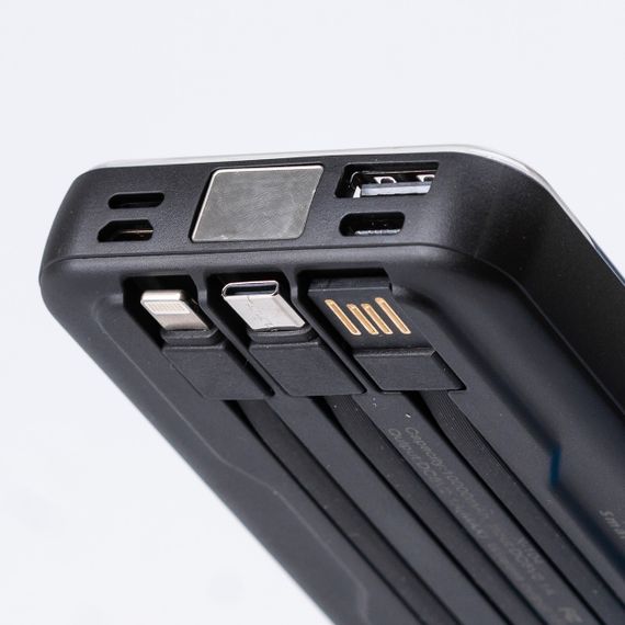 Повербанк 10000 мАг з бездротовою зарядкою USB-C, USB-A, microUSB, портативний зарядний пристрій | Зображення 3