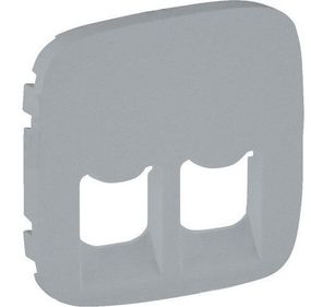 Лицевая панель Legrand Valena IN*MATIC ALLURE двойной розетки RJ11/RJ45, алюминий (755427)