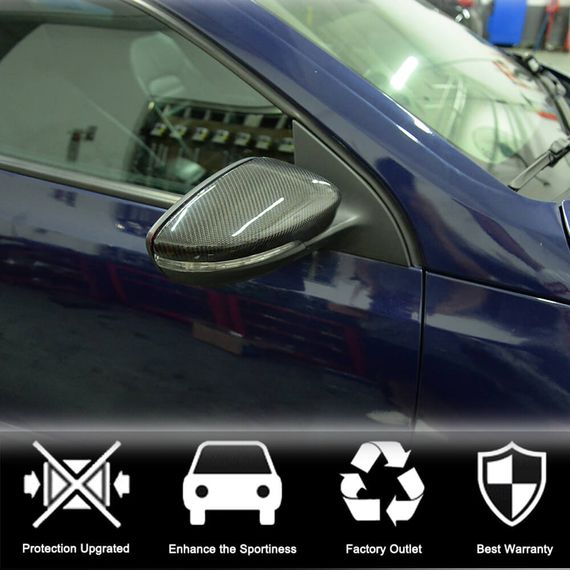 Накладки на дзеркала (Карбон) для Volkswagen Jetta 2011-2018 рр | Зображення 2