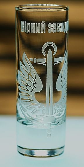 Рюмка 60 мл з гравіюванням Морської піхоти подарунок для військовослужбовця чарка стопка з логотипом морпіхів | Зображення 1