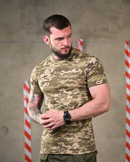 Футболка бавовняна піксель ДЛ7354 | Зображення 1