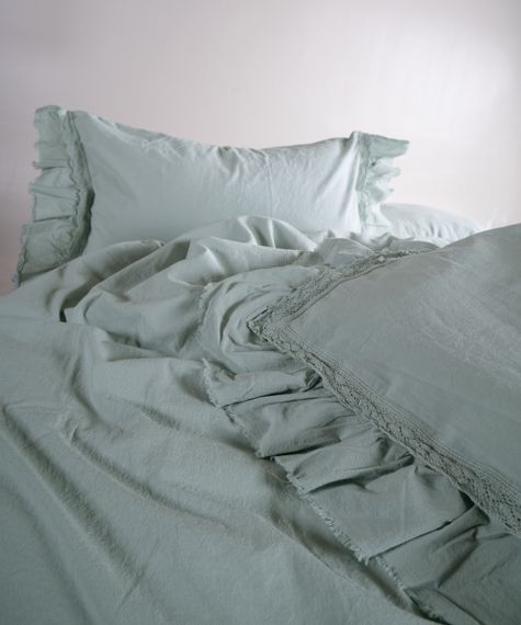 Постільна білизна Limasso Stonewashed Francesca 200 х 220 см Mint | Зображення 4