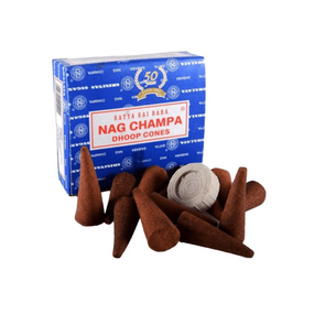 Ароматичні конуси  Наг Чампа + підставка 12 шт. в уп. Satya 8904234400129