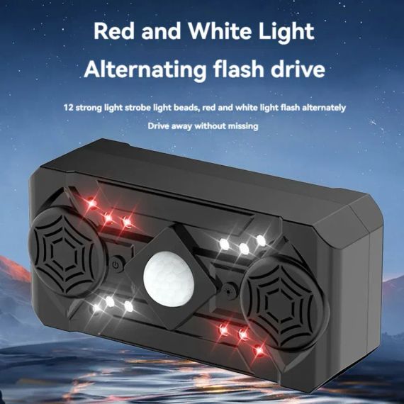 Ультразвуковой репеллент от насекомых Siurn с двумя динамиками, USB-питание, 3 режима, черный | Зображення 4