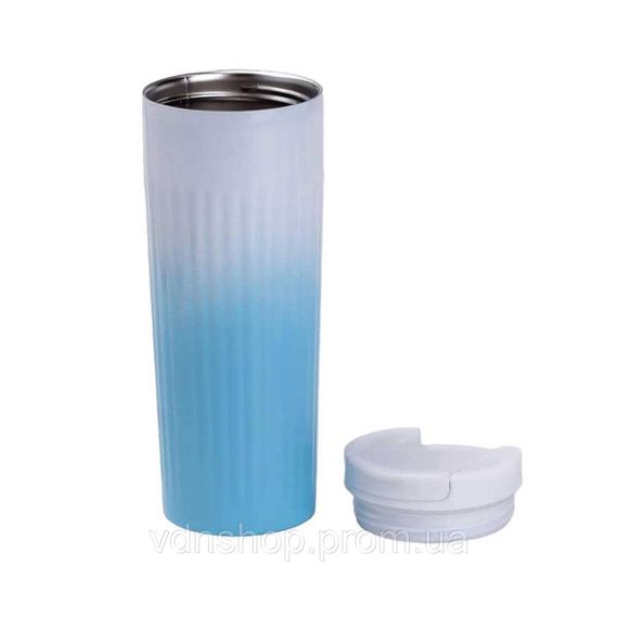 Термокухоль металевий з широким горлом 500 мл Блакитний HP154BL | Зображення 2