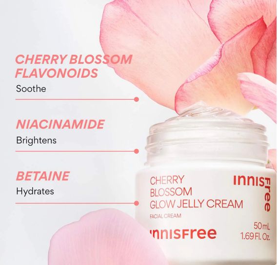 Легкий крем для лица innisfree Cherry Blossom Glow Jelly Cream, 15 ml | Зображення 6