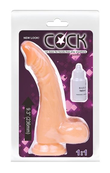 Вибратор на присоске BAILE - COCK 9,3'' BW-008070A sexstyle | Зображення 11