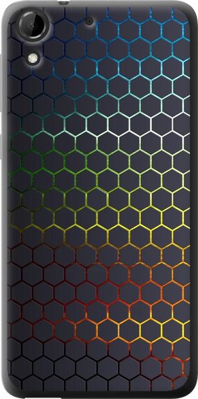 Чехол на HTC Desire 728G Переливающиеся соты "498u-145-17620"