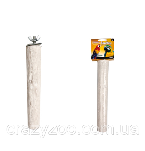 Жердка для птахів Flamingo Perch Calcium з кальцієм для гігієни дзьоба та кігтів 25.8х4 см