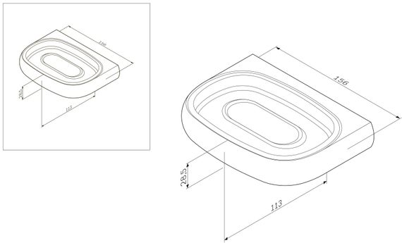 Стеклянная мыльница AM.PM Sensation с настенным держателем (A3034200) | Зображення 1
