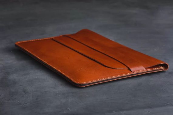 Шкіряний чохол Skin and Skin Ipad Sleeve 12.9 Коньячний (LC04CO-12) | Зображення 3