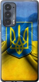 Чехол на Motorola Edge 20 Флаг и герб Украины 1 "375u-2497-17620"
