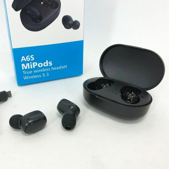Наушники безпроводные блютуз TWS MiPods A6S, Беспроводные наушники с микрофоном NZ-857 для смартфона | Зображення 4
