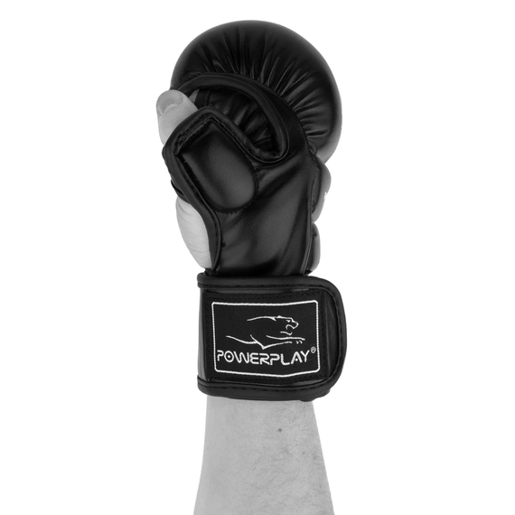 Рукавиці для MMA PowerPlay 3026 Чорні XL | Зображення 2
