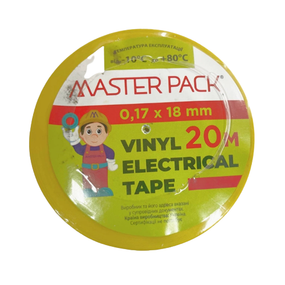 Ізоляційна стрічка 18мм*20м 170мкм жовта Master Pack