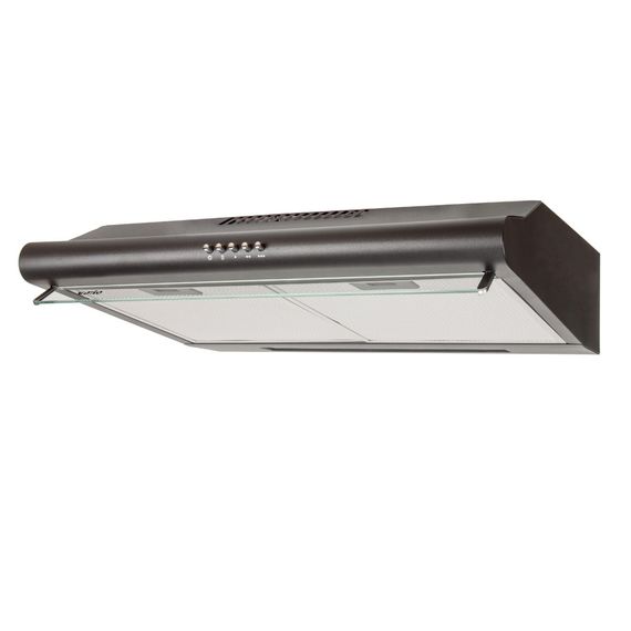 Двухмоторная вытяжка черная плоская Ventolux ROMA 60 BK 2M LUX | Зображення 1