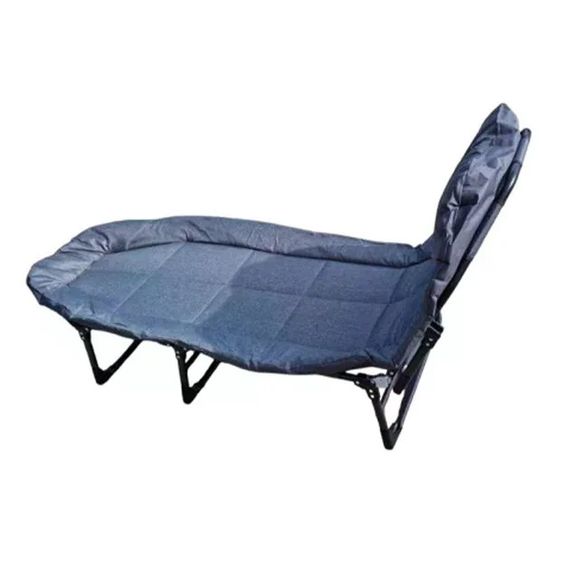 Шезлонг раскладной 66×200 см синий • Садовый пляжный лежак 66×200 см для дачи кемпинга отдыха на природе и террасы | Зображення 4