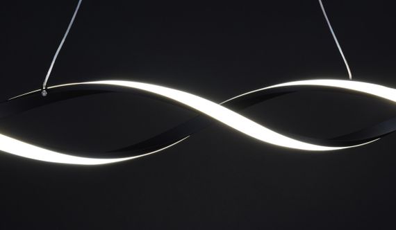 Люстра світлодіодна підвісна LED світильник для квартири на стелю лед 27327 Чорний 25-100х14х100 см. | Зображення 8