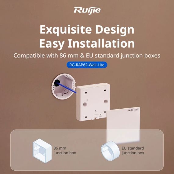 Ruijie Reyee RG-RAP62-Wall-Lite Wi-Fi 6 AX3000 дводіапазонна Точка доступу | Зображення 5